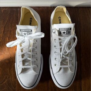 Converse Platform White Canvas Sneakers